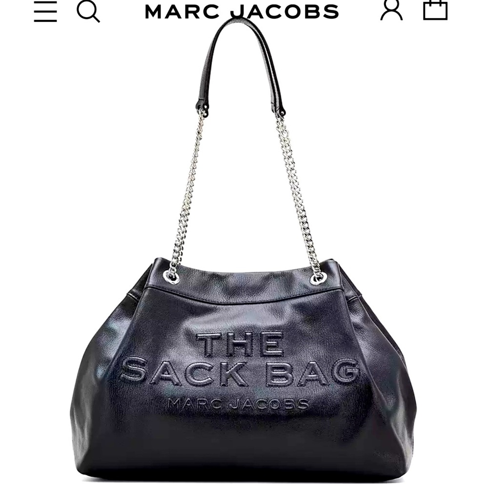 Marc Jacobs Black Shoulder Bag with Silver Hardware